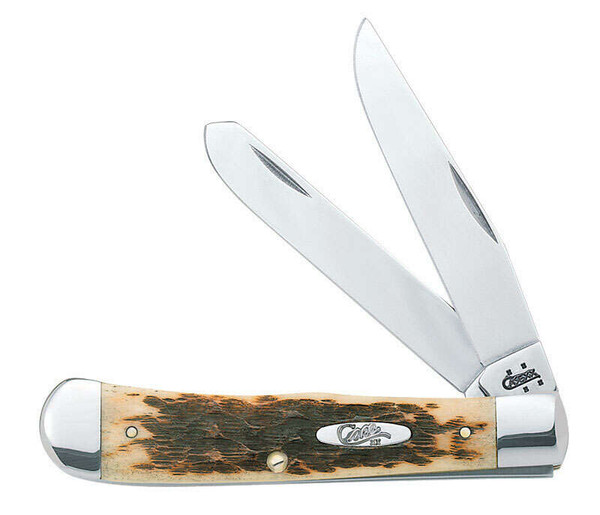 CASE TRAPPER AMBER STAINLESS STEEL 7.1 IN POCKET KNIFE