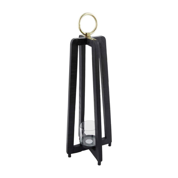 LARGE BLACK TALL LANTERN