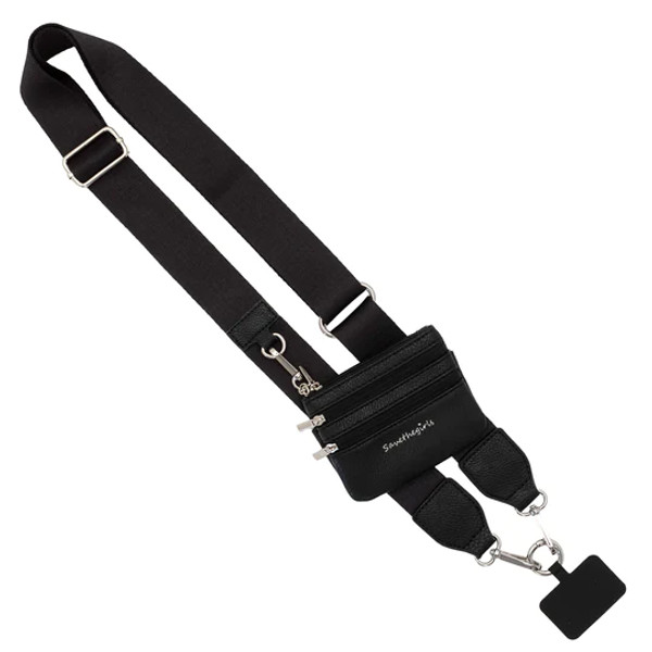 CLIP N' GO STRAP WITH POUCH BLACK
