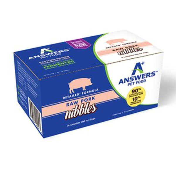 ANSWERS RAW PORK DOG NIBBLES 2.2LB