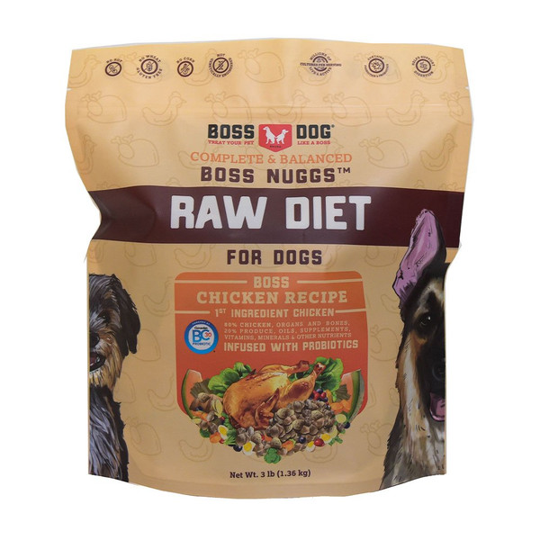 BOSS DOG RAW CHICKEN DIET NUGGETS 3LB