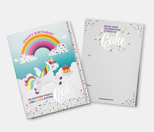 UNICORN BIRTHDAY CAKE CARD