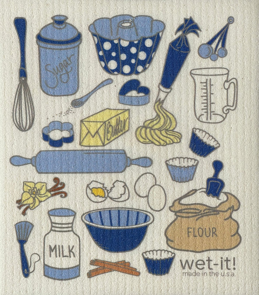 BAKING TIME BLUE SWEDISH CLOTH