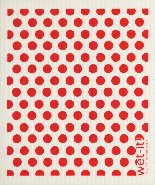 DOTS AND DOTS RED SWEDISH CLOTH