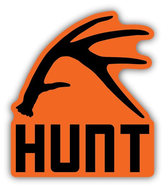 ORANGE HUNT ANTLER STICKER