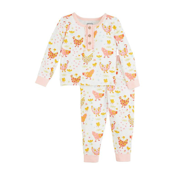 2PC PJ SET FLOWER CHICKEN