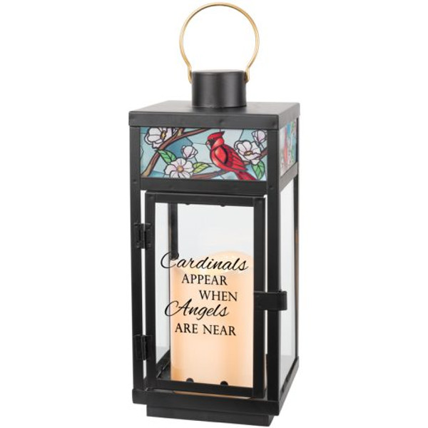 CARDINALS APPEAR GLASS LANTERN