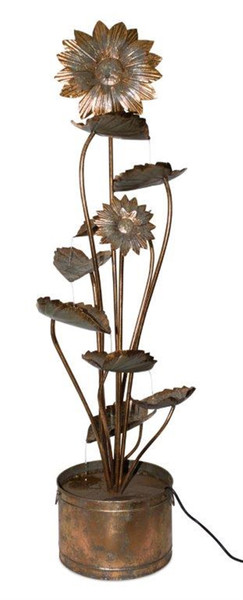 SUNFLOWER FOUNTAIN 19.5"L X 5'H