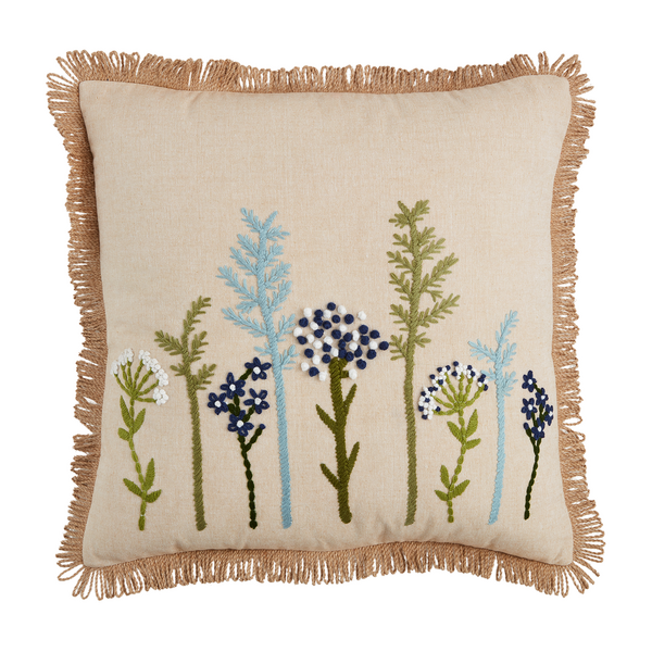 SQUARE FLORAL EMBROIDERY PILLOW (A793970)