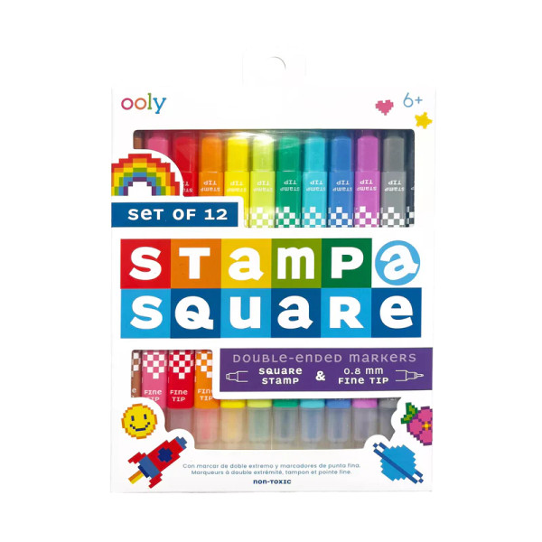 STAMP-A-SQUARE MARKERS S/12