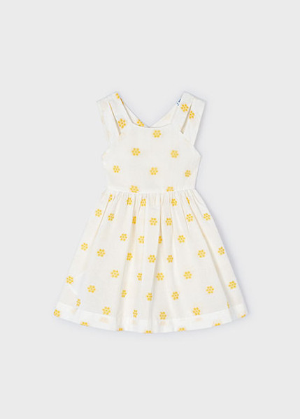 DRESS CREAM YELLOW DAISY