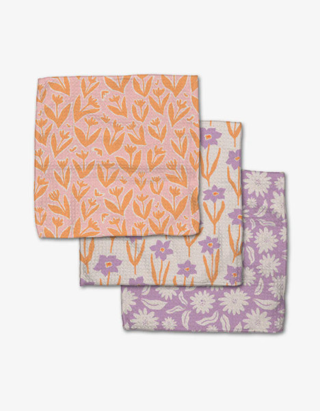 SPRING FLOWERS DISHCLOTH SET