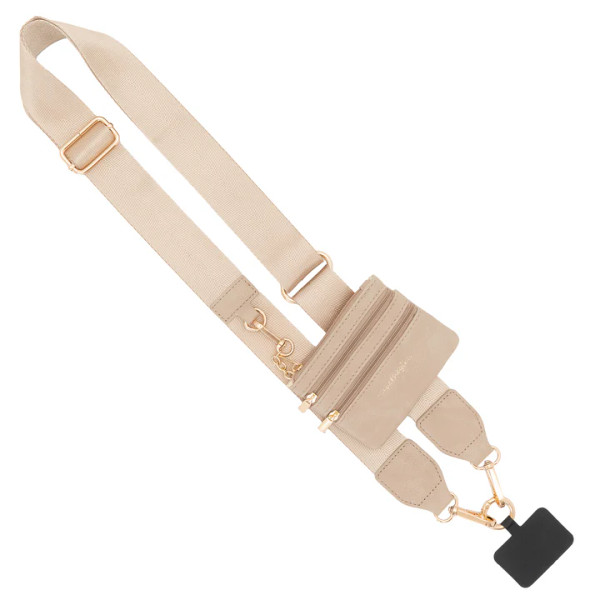 CLIP & GO STRAP W/POUCH TAUPE