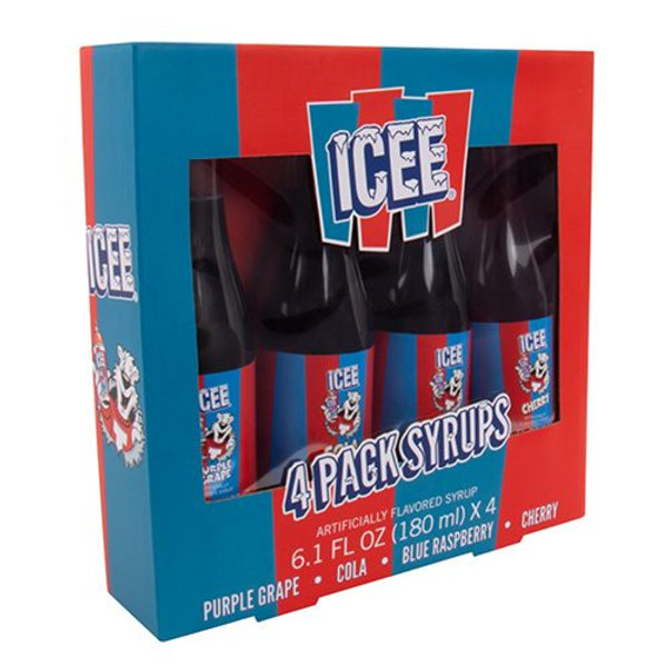 ICEE 4PK 6.1 FL OZ SYRUPS ASSTD