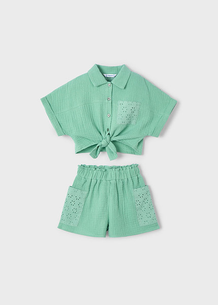 2PC SET GREEN W/ SHORTS