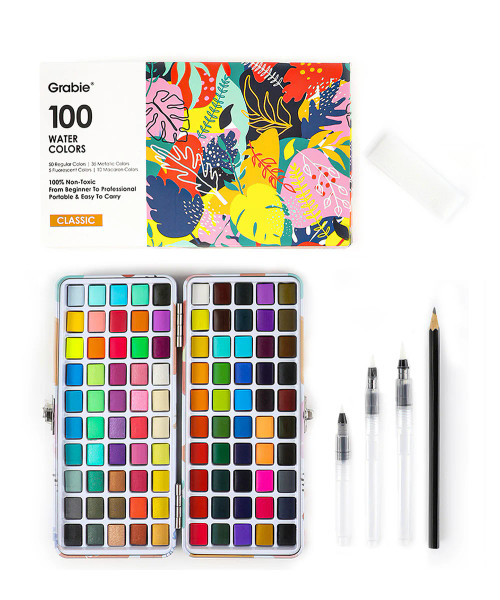 WATERCOLOR SET 100 W/ BRUSH