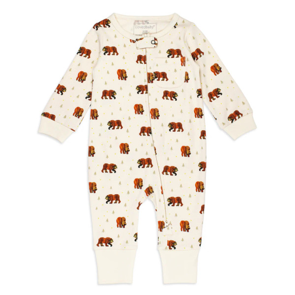ORGANIC 2-WAY ROMPER BROWN BEAR
