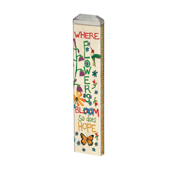 FLOWERS BLOOM 13" ART POLE