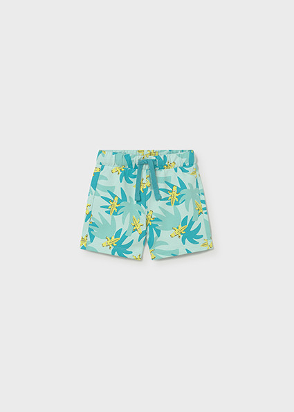 SHORTS BLUE PALMS