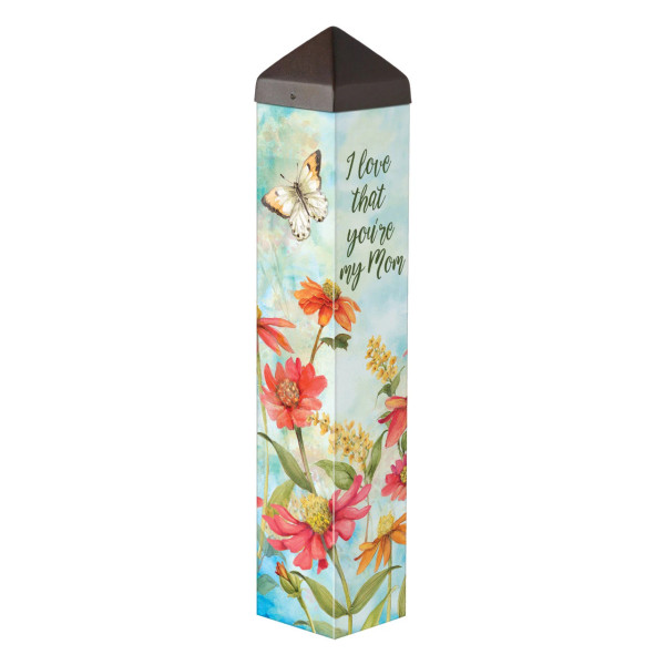 20" ART POLE FLOWERS FOR MOM
