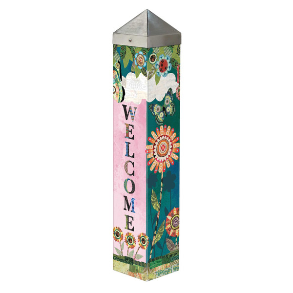 20" ART POLE PATCHWORK FLUTTERS