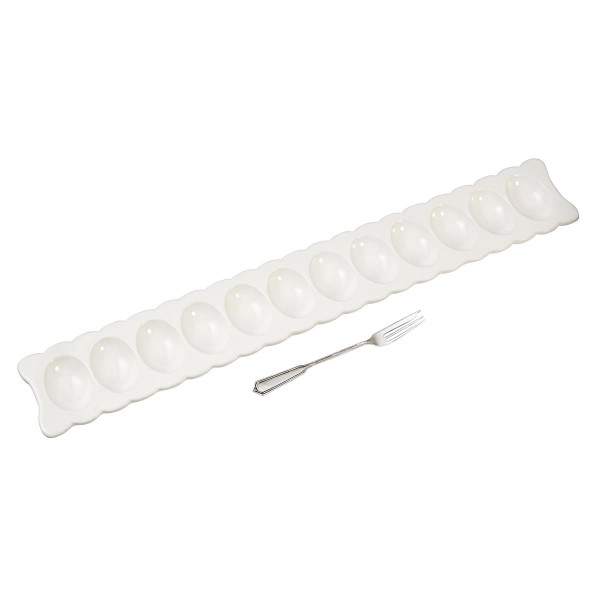 DEVILED EGG TRAY & FORK SET