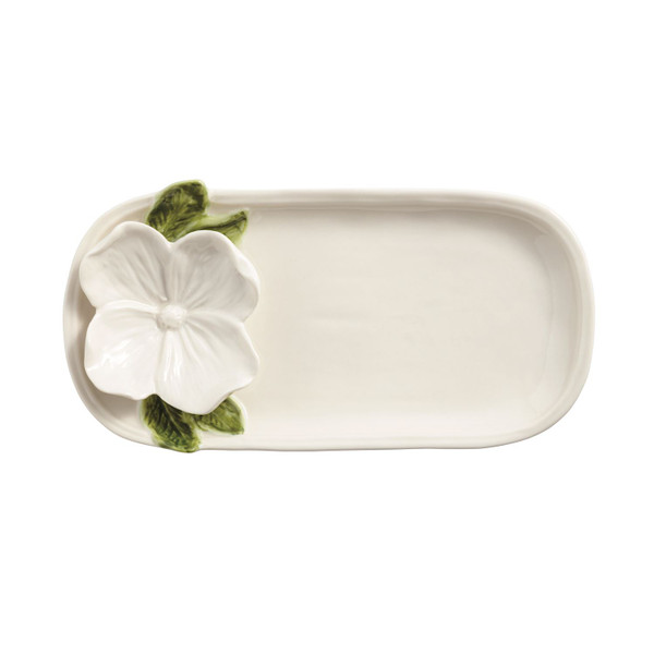 WHITE FLOWER EVERYTHING PLATE