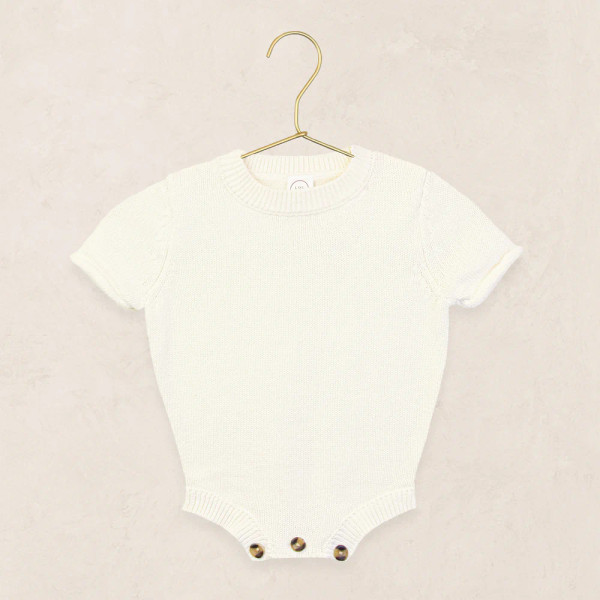 KNIT ONESIE IVORY 0-3