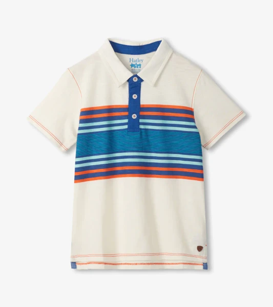 VINTAGE BLOCK STRIPES POLO TEE