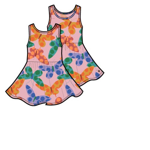 SLEEVELESS BALLET DRESS BUTTERFLY