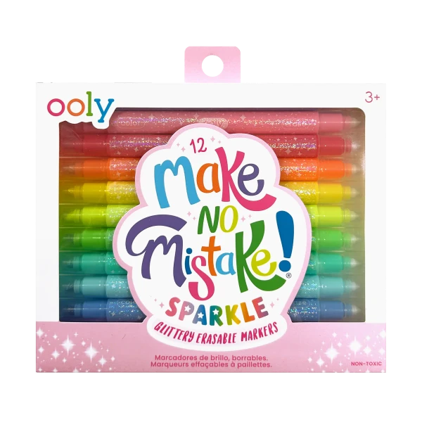 GLITTERY ERASABLE MARKERS