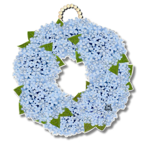 HYDRANGEA WREATH DOOR HANGER