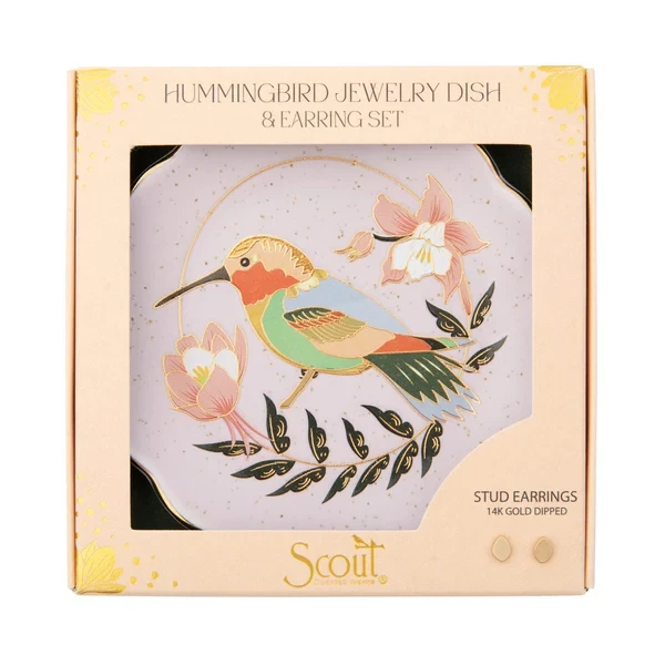 JEWELRY DISH  EAR HUMMINGBIRD