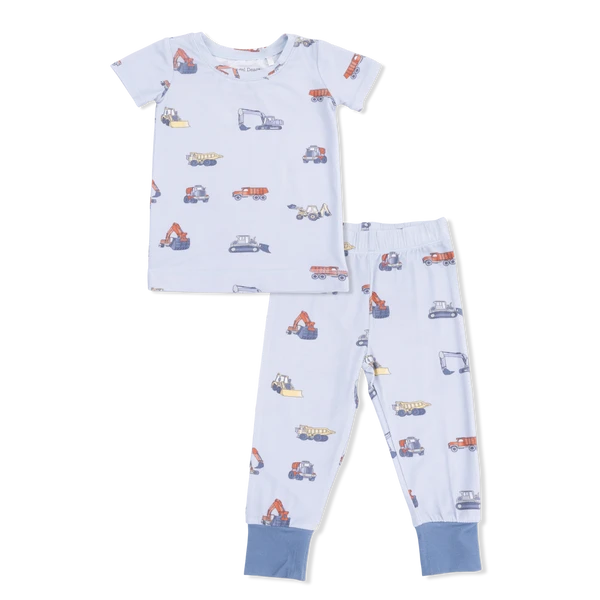 CONSTRUCTION SHORT SLEEVE LOUNGEWEAR SET