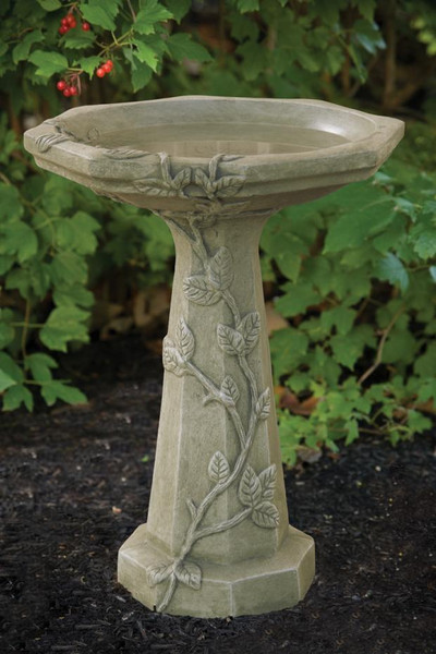 BIRDBATH VINE ONE PIECE LG 21.5"