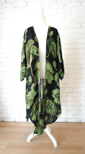 FALL POPPY LONG KIMONO
