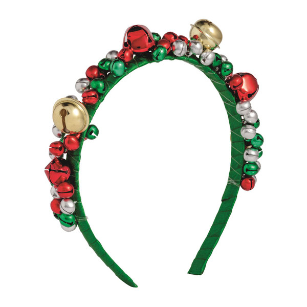 GREEN & RED JINGLE BELL HEADBAND