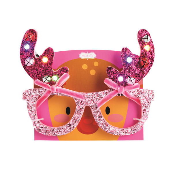 PINK REINDEER LIGHT-UP GLASSES