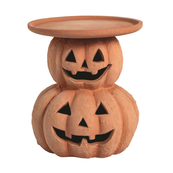 STACKED PUMPKIN PILLAR HOLDERS