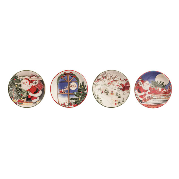 SANTA SCENE TIDBIT PLATES