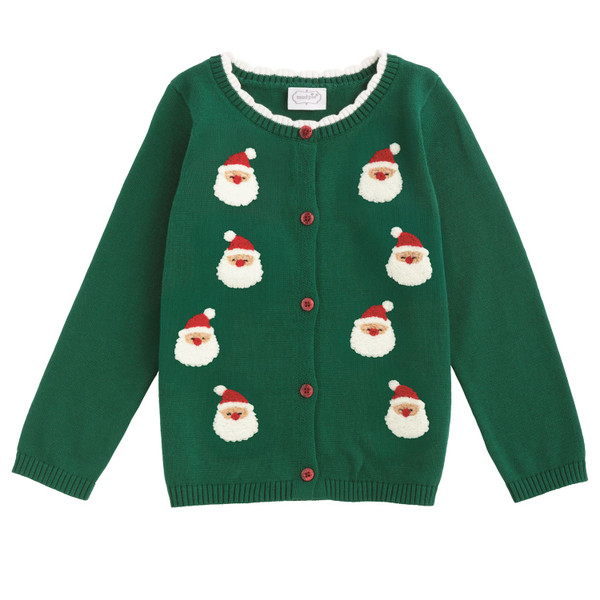 GREEN SANTA CARDIGAN