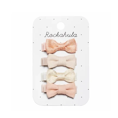 LINEN MINI BOW CLIPS