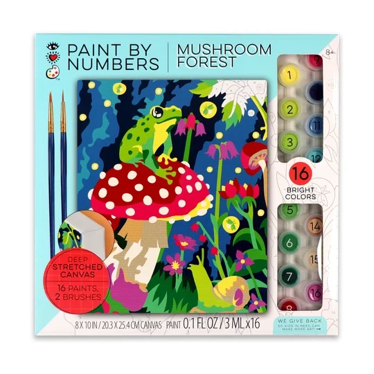 PAINT NUMBERS MUSHROOM FOREST