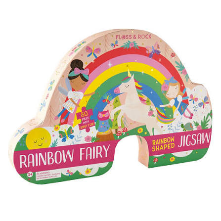 RAINBOW FAIRY 80PC SHAPED PUZZLE