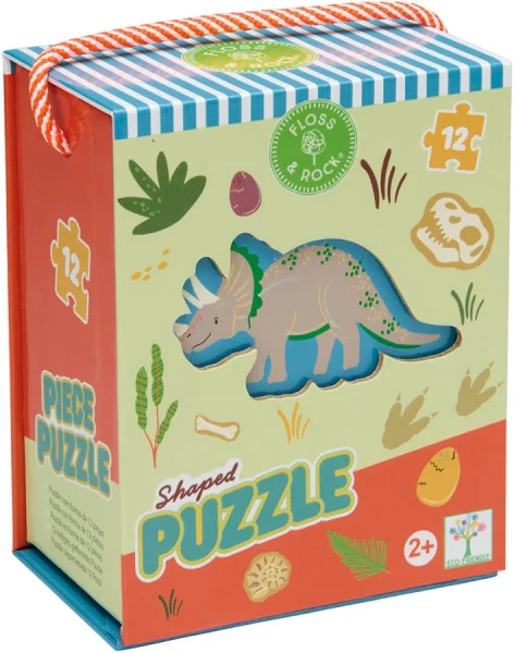DINO 12PC SHAPED PUZZLE