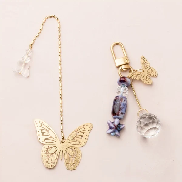 BOOKMARK & KEYCHAIN - BUTTERFLY