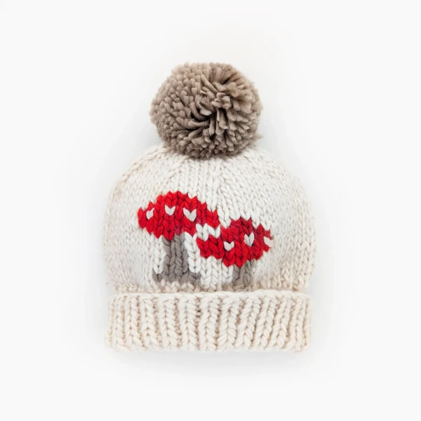 MUSHROOM BEANIE HAT 0-6M