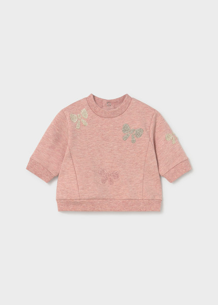 SWEATSHIRT PINK BOW