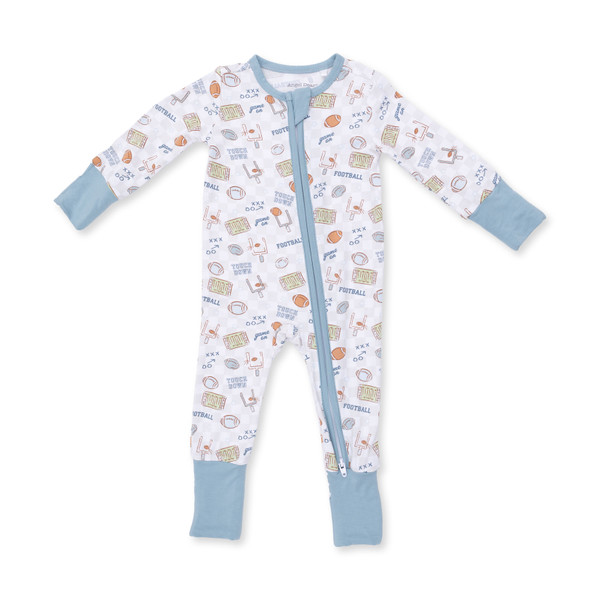 FOOTBALL CHECK ZIP ROMPER
