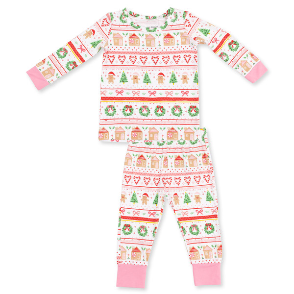 2PC LOUNGEWEAR GINGERBREAD FAIR ISLE PINK